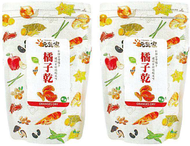 元氣家 橘子乾, 200g, 2包