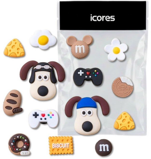 아이코어스 강아지 신발꾸미기 파츠 14종, 혼합색상, 1세트