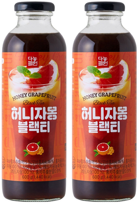 다농원 허니자몽 블랙티, 600g, 1개입, 2개