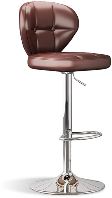 C-FLY 時尚家居 蝴蝶造型皮革升降吧台椅 600 x 310 x 460mm 7kg, 棕色, 1個