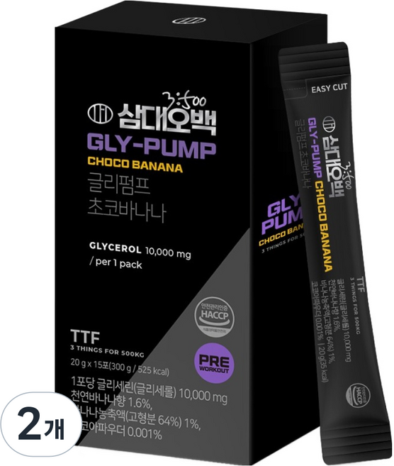 삼대오백 글리세롤 글리펌프 초코바나나 15p, 300g, 2개