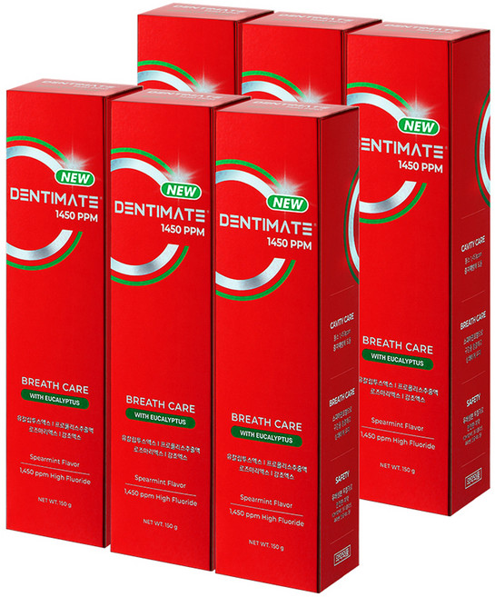 크리오 덴티메이트 뉴 일사오공 구취케어 치약, 150g, 6개