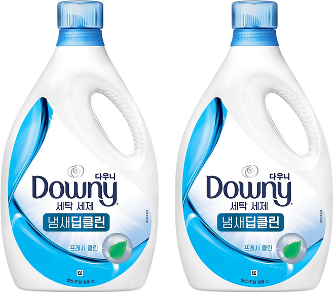 다우니 냄새 딥클린 프레시 클린 세탁세제 본품, 3L, 1개입, 2개
