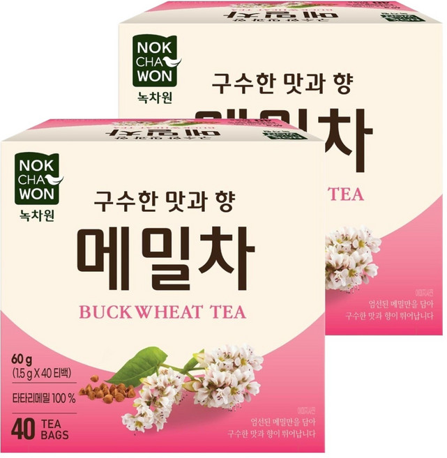녹차원 메밀차 티백, 1.5g, 40개입, 2개