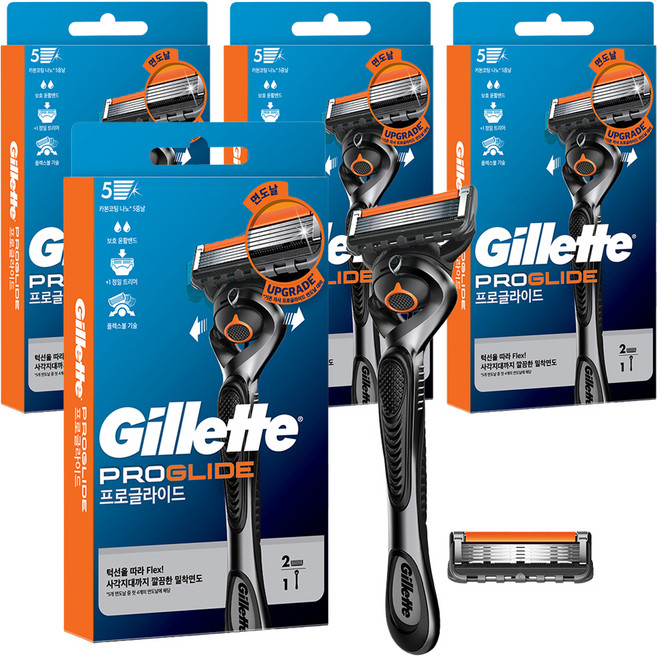 Gillette 吉列 ProGlide 手動刀架 + 刀片 2入組, 4個, 3入