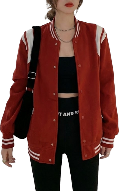 Y8370刷毛美式棒球外套