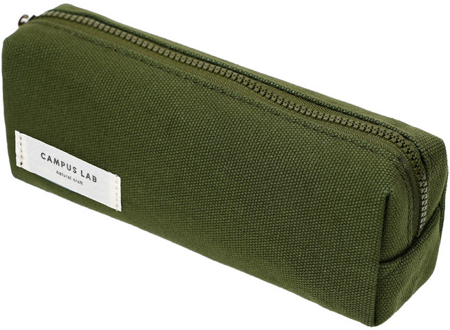 뭉구 5500 캠퍼스 랩 심플 펜파우치, 카키, 1개