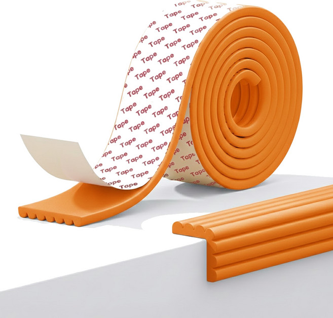 르메이어 유아용 W형 풀접착 모서리 보호대, 오렌지, 1개