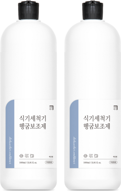 살림백서 식기세척기 린스, 1L, 2개