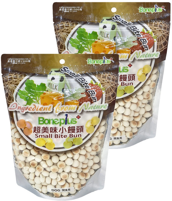 Boneplus 狗貓用 超美味小饅頭 PV-141-3204, 香濃牛奶, 270g, 2包