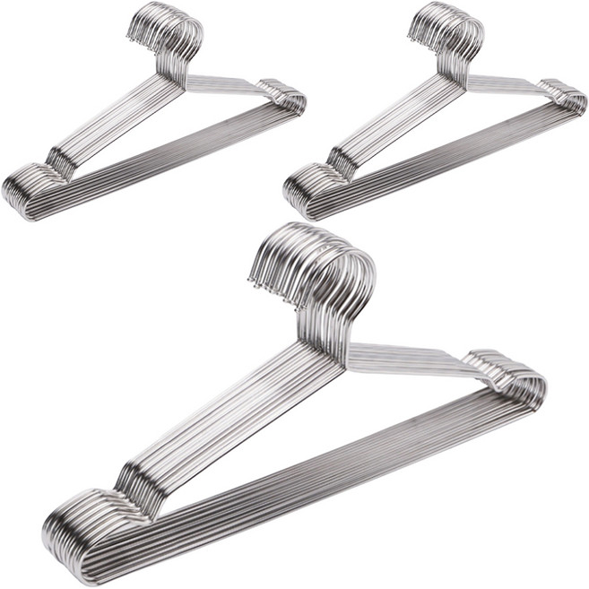 홈데코레 튼튼한 스텐 논슬립 옷걸이 남성/외투용 45cm, 30개