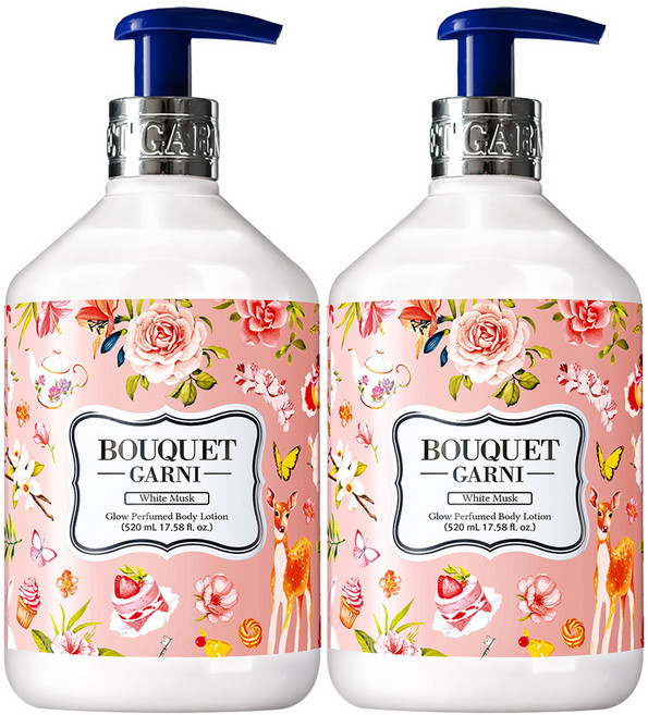 부케가르니 바디로션 화이트머스크, 520ml, 2개