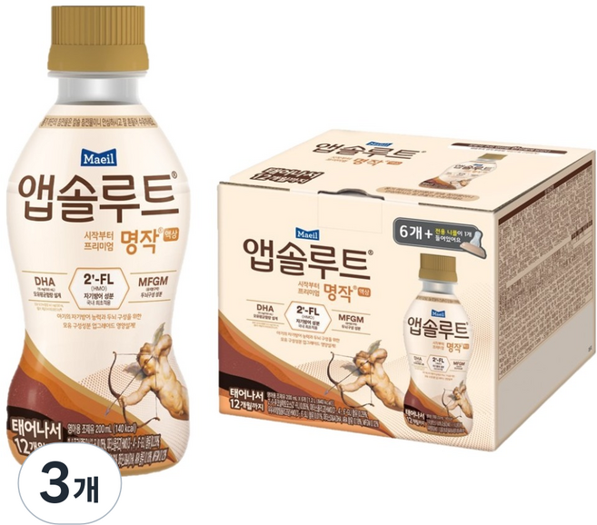 앱솔루트 시작부터 프리미엄 명작 액상 분유 0~12개월, 200ml, 18개