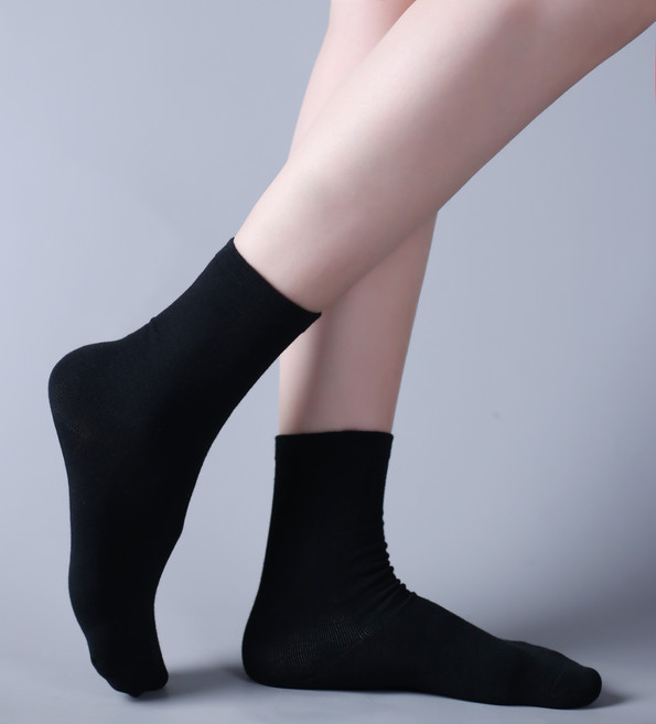 베이스알파에센셜 여성용 무지 중목 양말 10켤레