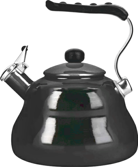 LA CAFETIERE 琺瑯笛音壺, 2L, 亮黑, 1個