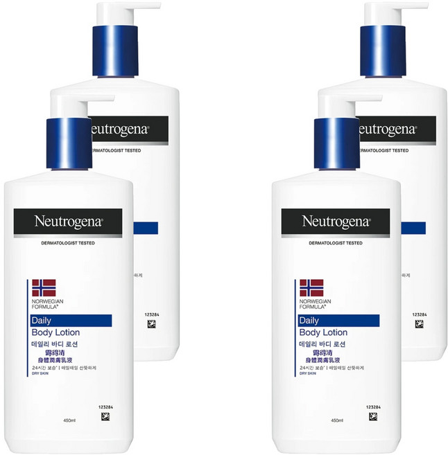 Neutrogena 身體潤膚乳液, 450ml, 4瓶