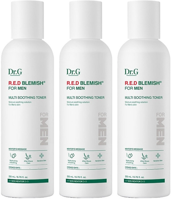 닥터지 레드 블레미쉬 포 맨 멀티 수딩 토너, 200ml, 3개