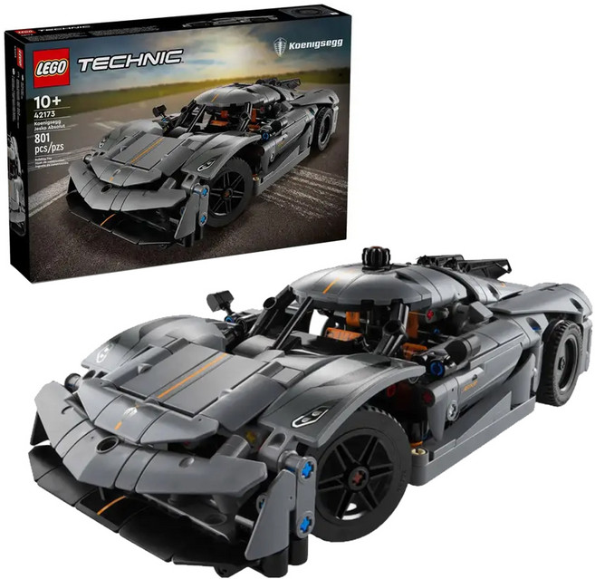 LEGO 42173 科尼賽克 Koenigsegg Jesko Absolut Gray Hypercar, 灰色, 1盒