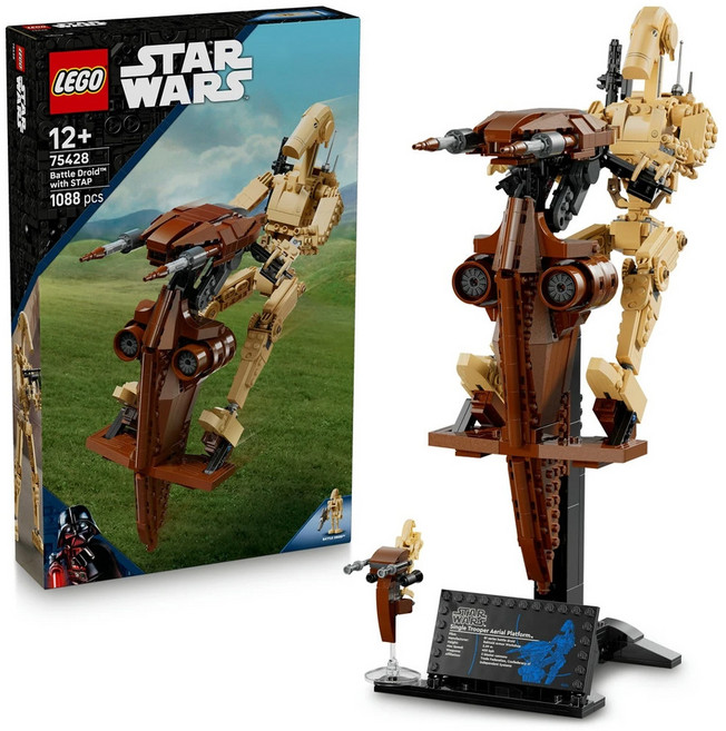 LEGO 75428 戰鬥機器人TM 和單兵空中平台 Battle DroidTM with STAP, 1盒, 戰鬥機器人TM 和單兵空中平台 多色