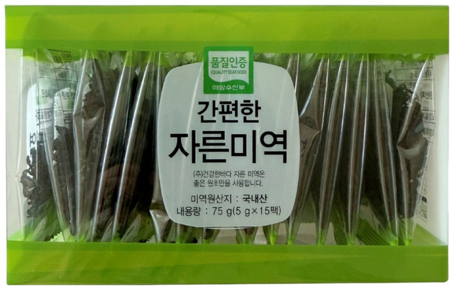 FRESH OCEAN WEALTHY MERCHANT Urban Days PP盒裝 簡易裁切海帶芽 15入, 75g, 1個