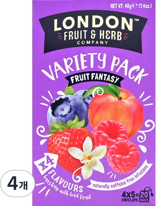 런던프룻앤허브 버라이어티팩 프룻판타지, 2g, 20개입, 4개