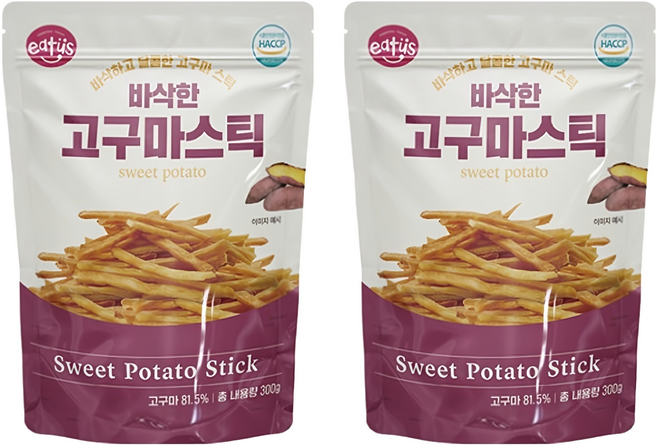 eatus 酥脆地瓜條, 2個, 300g