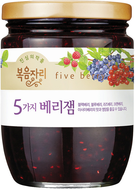 복음자리 5가지 베리잼, 350g, 1개