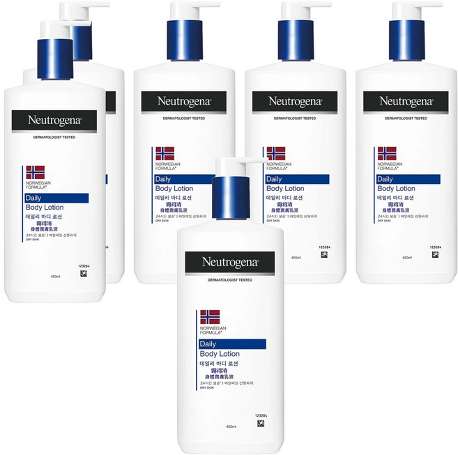 Neutrogena 身體潤膚乳液, 450ml, 6瓶