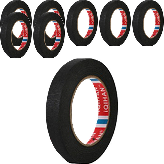 iQIHAN 다다 칼라 마스킹테이프 검정 20 mm x 20 m, 8개