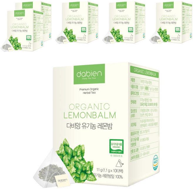 다비앙 유기농 레몬밤, 1.1g, 10개입, 6개