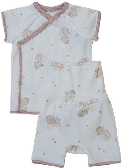 피카부 네르나르 반팔 배냇 상하의 세트