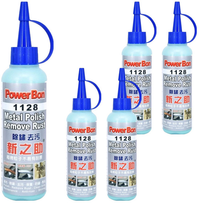 PowerBon 錫宏興業 新之助 除鏽去污劑 金屬擦亮劑, 120g, 5個