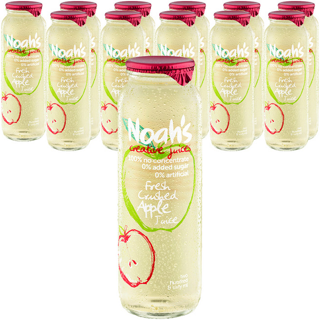 노아주스 후레쉬 크러쉬드 애플 주스, 260ml, 12개