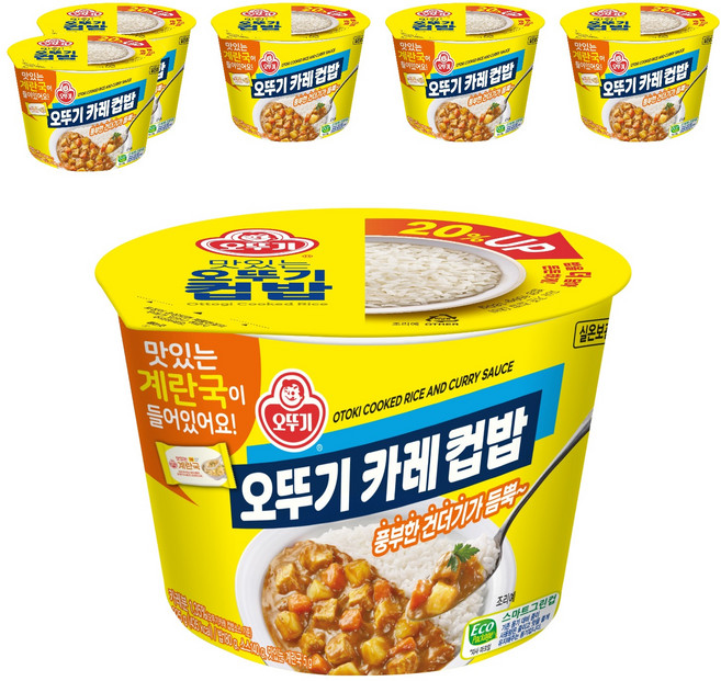 오뚜기 카레 컵밥+계란국, 325g, 6개