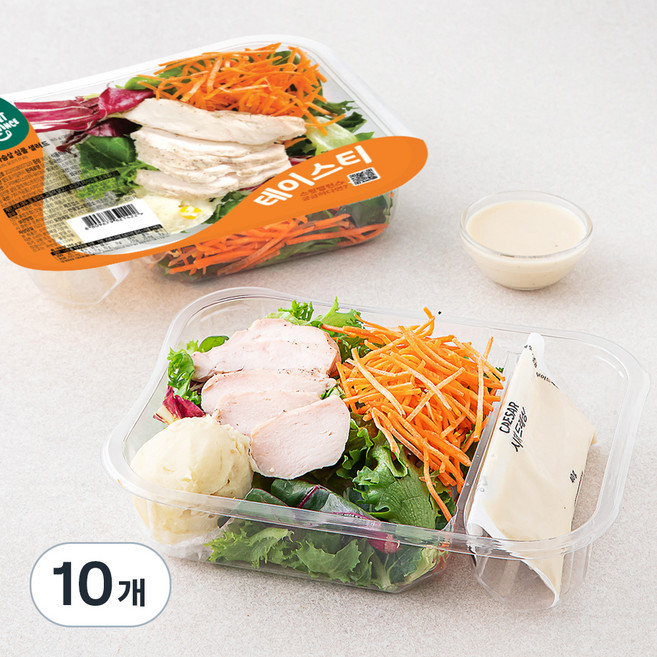 스윗밸런스 시저 닭가슴살 심플 샐러드, 165g, 10개