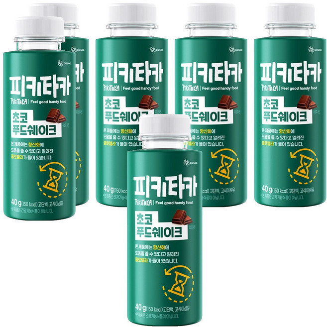 피키타카 대상 초코 푸드쉐이크, 40g, 6개