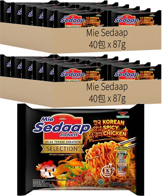 Mie Sedaap 喜達 Goreng Ayam Pedas Korea 韓式辣雞乾炒麵, 80包