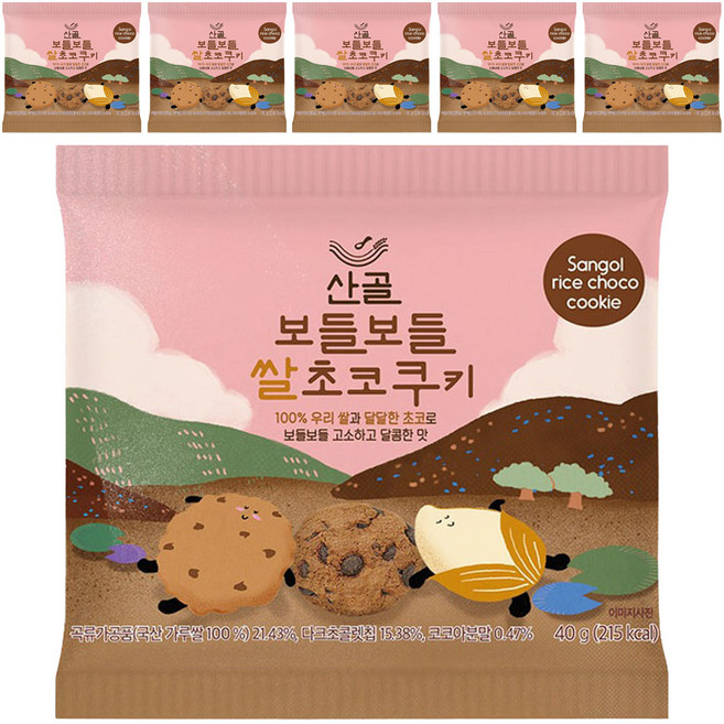 에코맘의산골이유식 산골쌀쿠키, 쌀초코, 40g, 6개