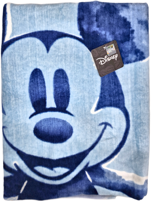 MICKEY MOUSE 米奇 浴巾 70*140CM 300G 100%棉, 水彩米奇 藍色, 1條