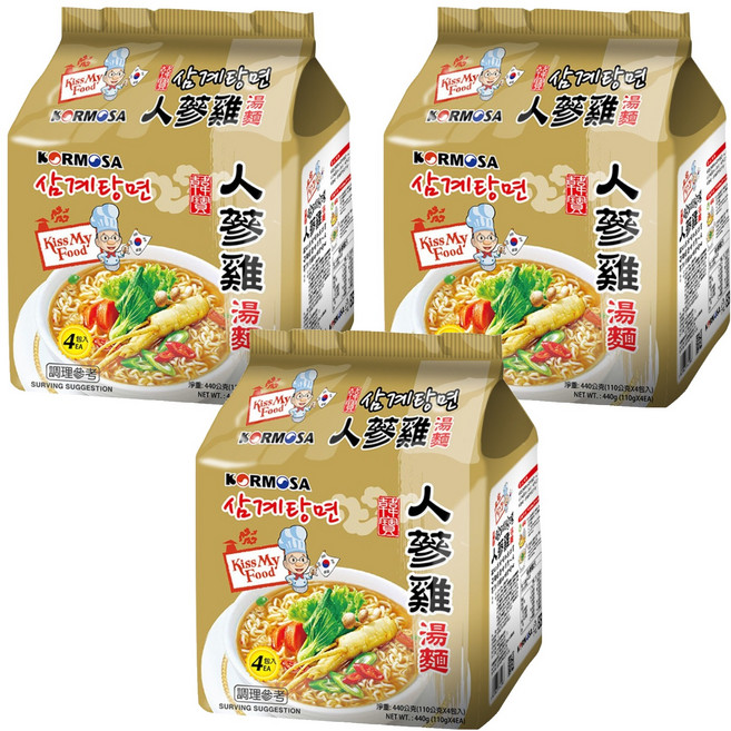 KORMOSA 韓寶 人蔘雞湯麵 110g, 12包