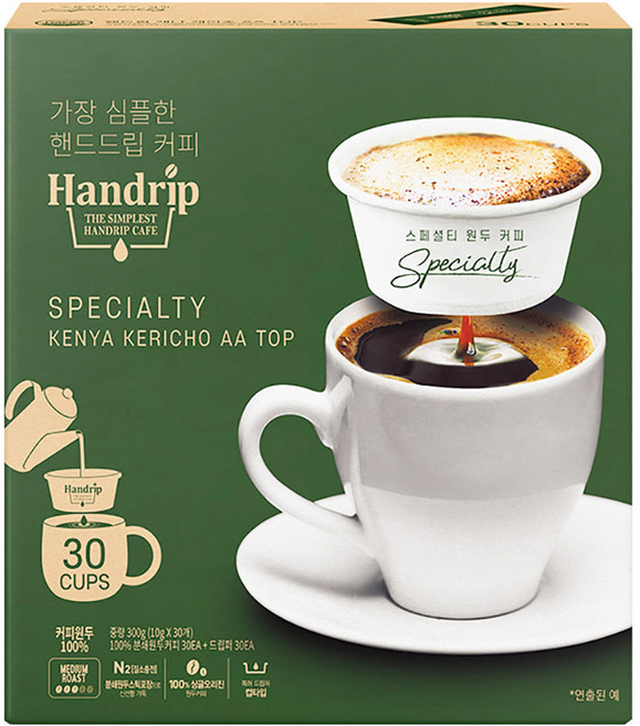 핸드립 스페셜티 드립백커피 케냐 캐리초 AA TOP, 300g, 30개입, 1개