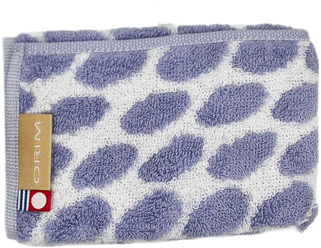 imabari towel 今治毛巾 日本內銷款 水玉 長毛厚實款 今治毛巾 手帕巾 28 x 28cm 紫色, 1條