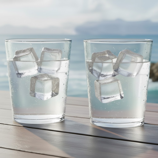 리빙메이트 트라이탄 끼임방지 V자형 물컵 310ml, 투명, 2개