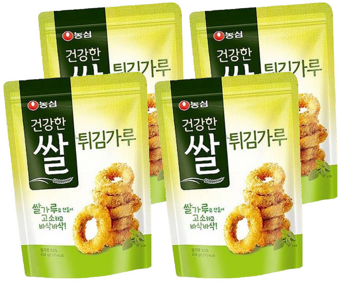 농심 건강한쌀 튀김가루, 450g, 4개