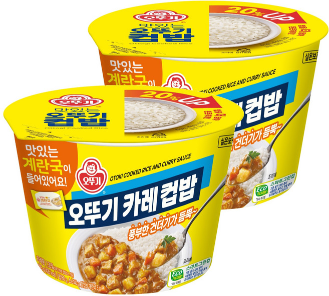 오뚜기 카레 컵밥+계란국, 325g, 2개