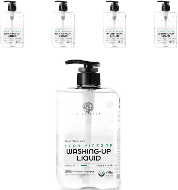 아이너바움 아기 주방세제 액상형 무향, 700ml, 5개