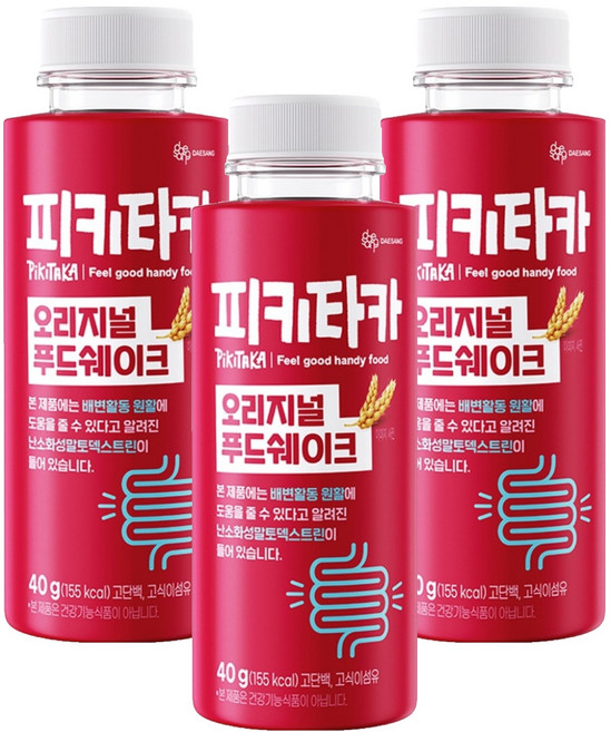 pikitaka 穀物美體奶昔粉 原味, 40g, 3個