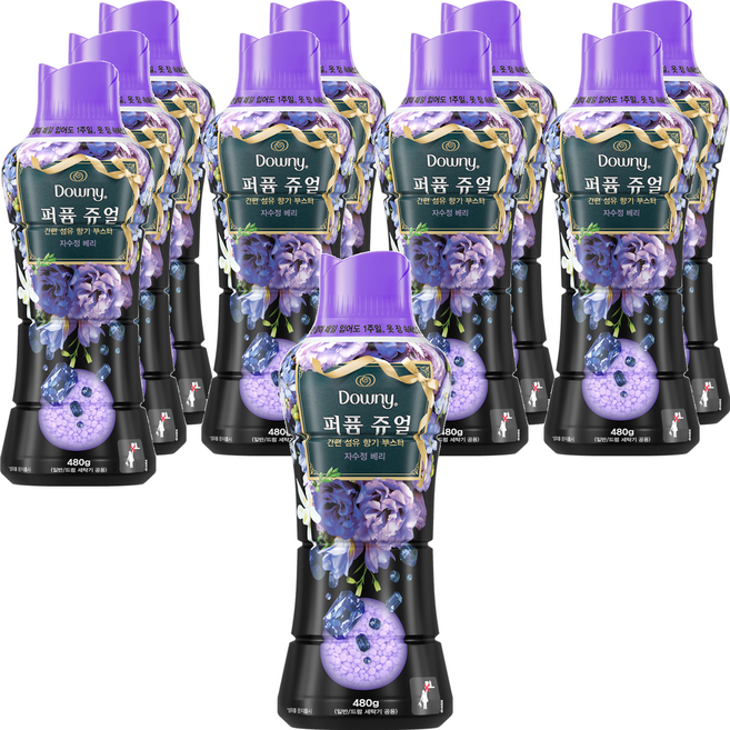 다우니 퍼퓸 쥬얼 자수정 베리 향기부스터, 480g, 10개