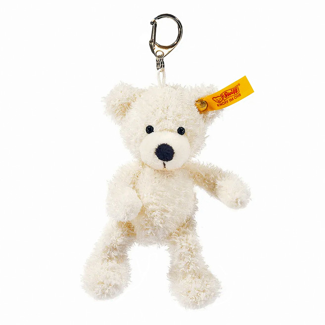 Steiff 德國金耳釦泰迪熊 經典吊飾 Keyring Teddy Bear Lotte, 12cm, 白色泰迪熊, 1個
