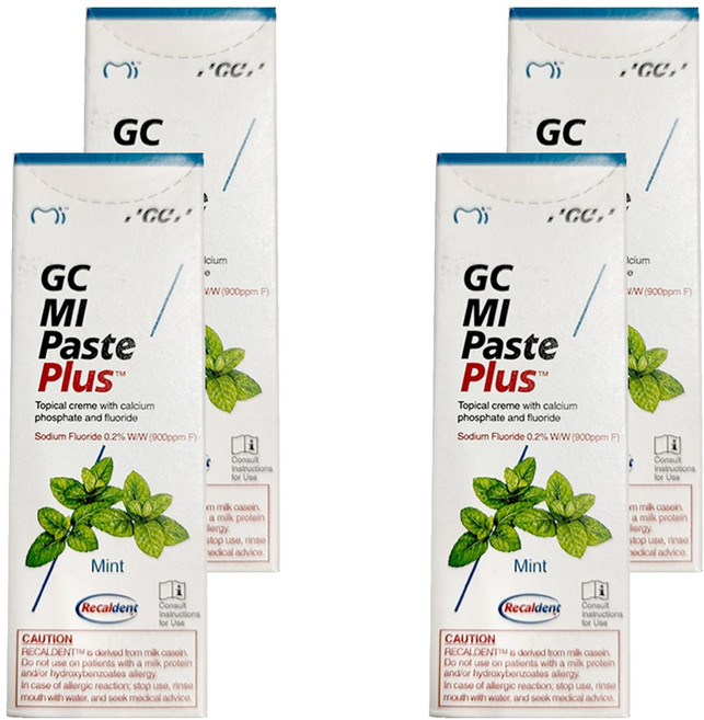 GC 而至 日本原裝 牙齒研磨乳膏含氟 薄荷, 40g, 4條